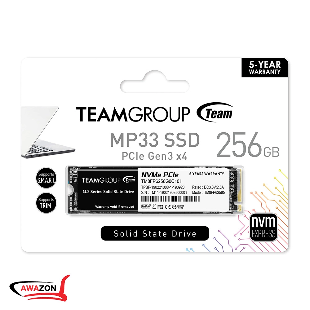 Internal Hard 256GB SSD NVME TeamGroup MP33